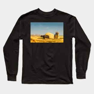 The Grain Threshers by Gerome Long Sleeve T-Shirt